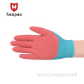 Hespax Anti-slip Gardening Crinkle Latex Children Gloves